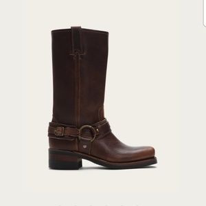 Frye belted harness boot
